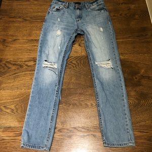 GREAT jeans with super cool distressed rips!!